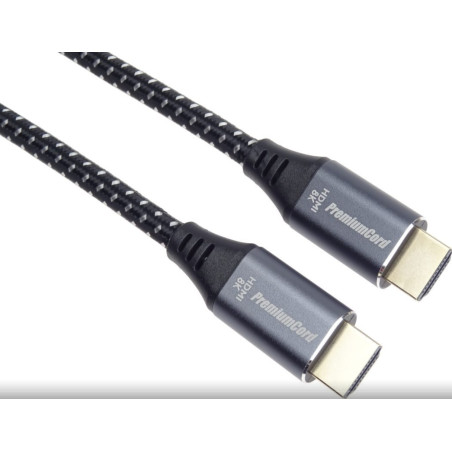 PremiumCord ULTRA HDMI 2.1 High Speed + Ethernet kábel 8K @ 60Hz, pozlátené 10m