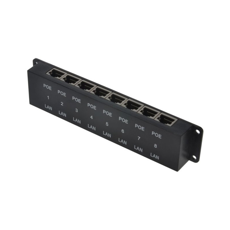MaxLink pasívny POE panel, 8 portov