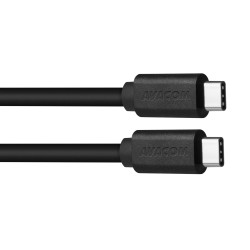 AVACOM dátový a nabíjací kábel USB Type-C - USB Type-C, 40cm, čierna