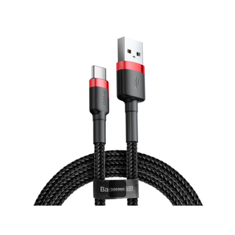 Baseus dátový kábel Cafule USB-C 2m 2A červeno-čierny