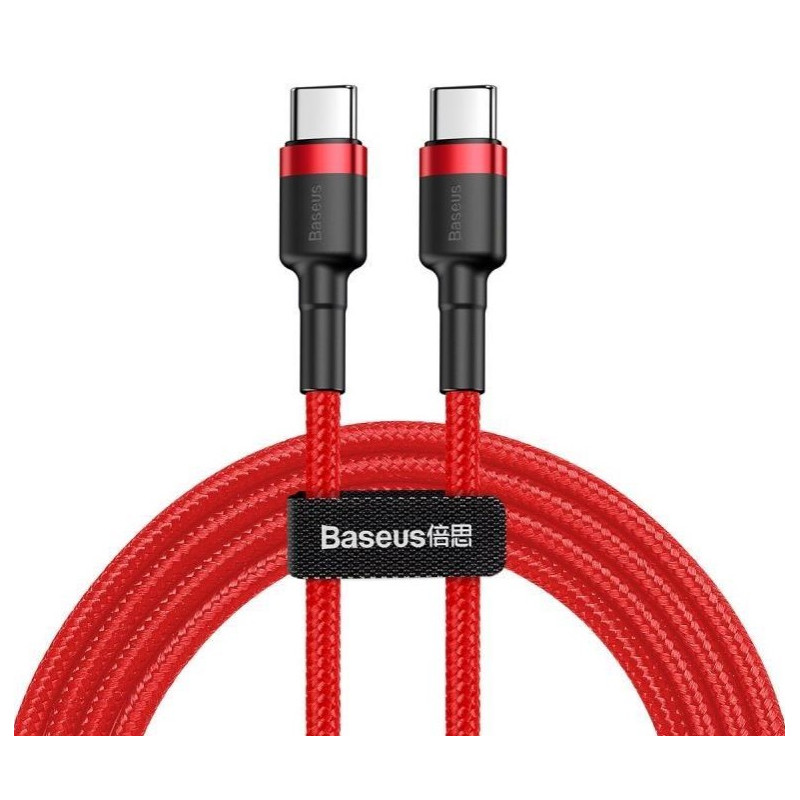 Baseus dátový kábel Cafule USB-C/USB-C 1m PD2.0 60W červený
