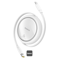 Baseus Dátový kábel Free2Pull USB-C/Ligtning 1m 20W biely