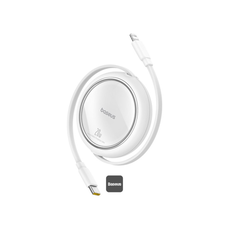 Baseus Dátový kábel Free2Pull USB-C/Ligtning 1m 20W biely