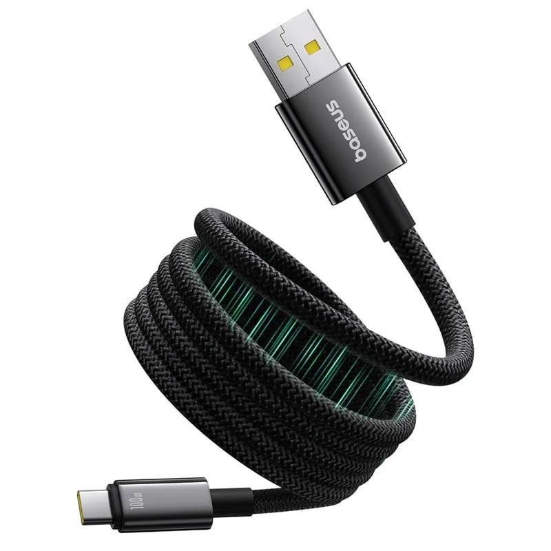 Baseus Magnetický nabíjací kábel Tungsten USB/USB-C 1m 100W černý