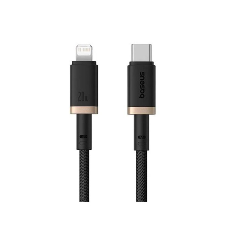 Baseus Rýchlonabíjací kábel Dura USB/Lightning 1m 20W černo zlatý