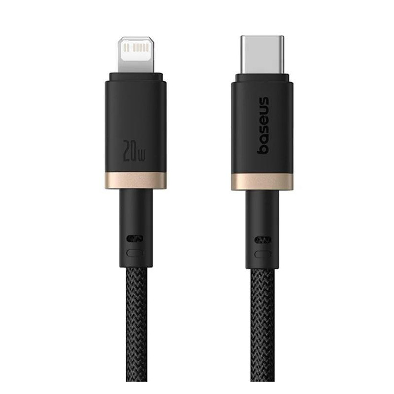 Baseus Rýchlonabíjací kábel Dura USB/Lightning 2m 20W černo zlatý