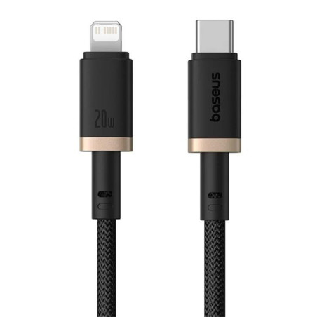 Baseus Rýchlonabíjací kábel Dura USB/Lightning 2m 20W černo zlatý