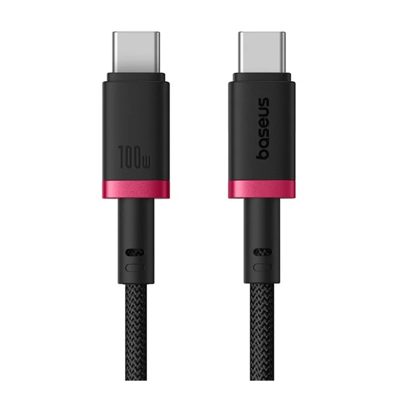 Baseus Rýchlonabíjací kábel Dura USB-C/USB-C 2m 100W červeno čierny