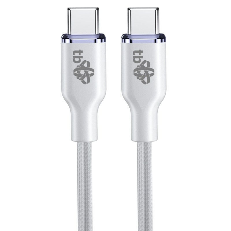 TB USB C - USB C 60W Glamour kábel 1,5m biely