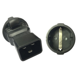 PremiumCord Adaptér IEC C20 M - SCHUKO CEE 7/3 F