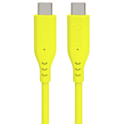 PremiumCord silikónový USB-C 60W, žltý, 1.5m
