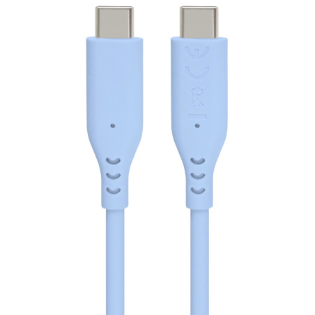 PremiumCord silikónový USB-C 60W, modrý, 1.5m