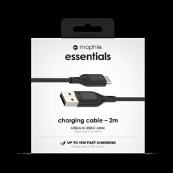 Univerzálny kábel USB-A/USB-C 2m čierny