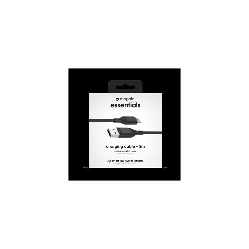 Univerzálny kábel USB-A/USB-C 2m čierny