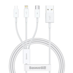 Baseus Superior Series Fast Charging Dátový Kábel USB-A - USB-C/microUSB/Lightning 3.5A 1m Stellar W