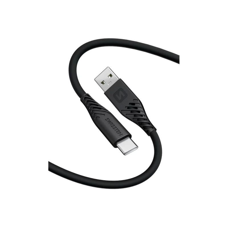DÁTOVÝ KÁBEL SOFT SILICONE USB/USB-C 1,5M 60W