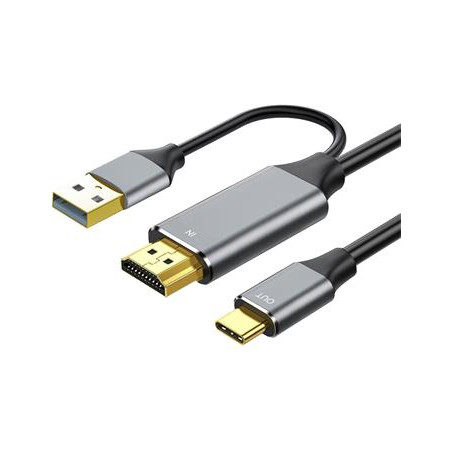 PremiumCord HDMI2.0 na USB-C kábel pre monitory,2m