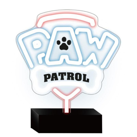 Dekoratívne LED neón na stojane Tlapková patrola - Logo