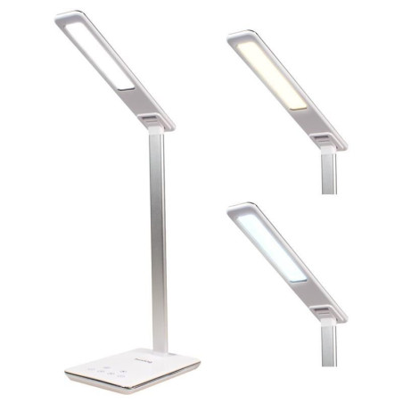 Stolná LED lampička Huslog biela s bezdrôtovou nabíjačkou