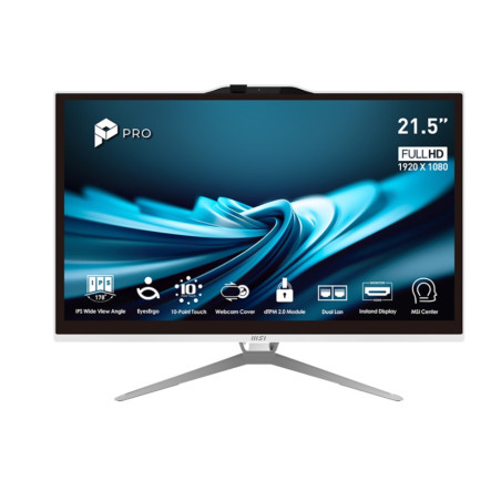 MSI PRO/AP222T 14MA-649EU/21,5''/FHD/T/i5-14400/8GB/512GB/Intel int/W11P/Biela/3R