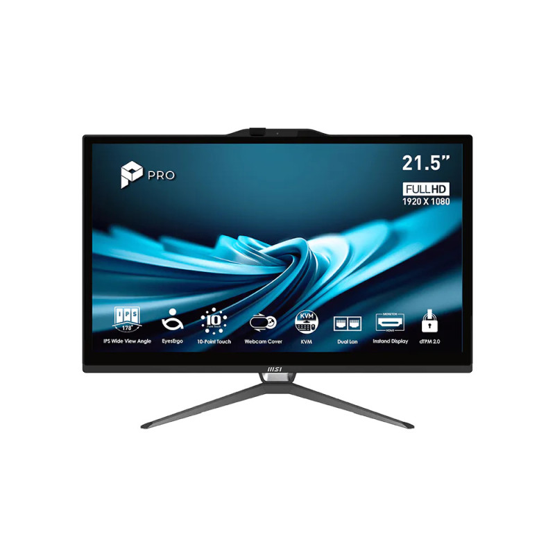 MSI PRO/AP222T 14MA-668EU/21,5''/FHD/T/G7400/8GB/128GB/Intel int/W11P/Čierna/3R