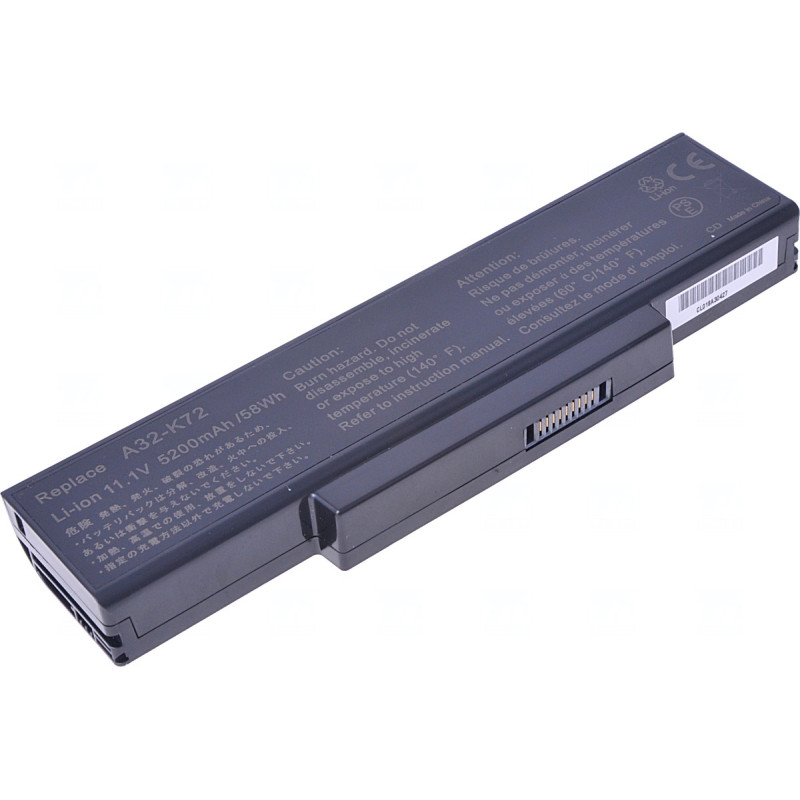 Batérie T6 Power Asus K72, K73, A72, A73, N71, N73, X72, X73, X77, 5200mAh, 58Wh, 6cell