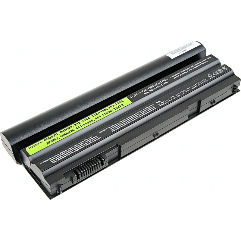 Batérie T6 Power Dell Latitude E6420, E6430, E6520, E6530, E5420, E5430, 7800mAh, 87Wh, 9cell