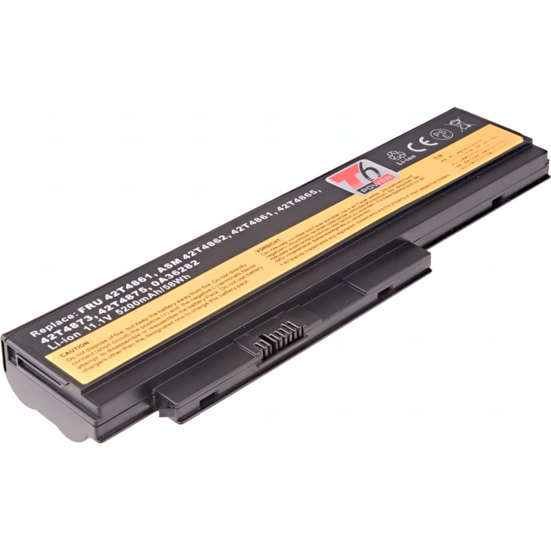 Batérie T6 Power Lenovo ThinkPad X220, X220i, 5200mAh, 58Wh, 6cell