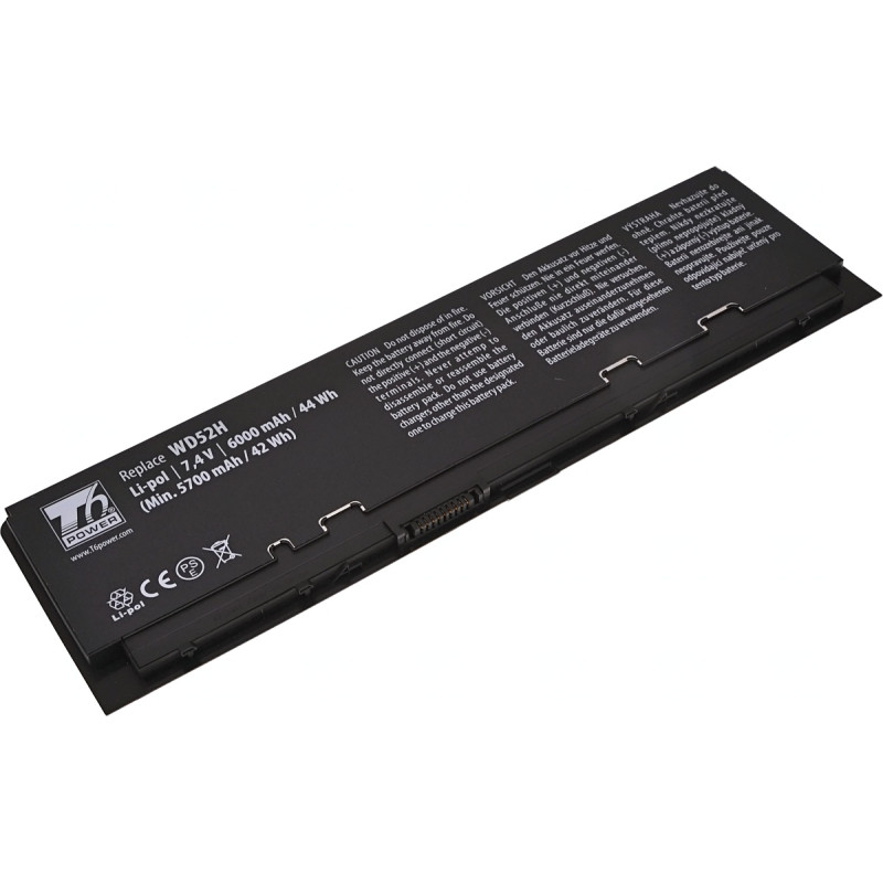 Batérie T6 Power pre Dell Latitude E7240, E7250, 6000mAh, 44Wh, 4cell, Li-pol