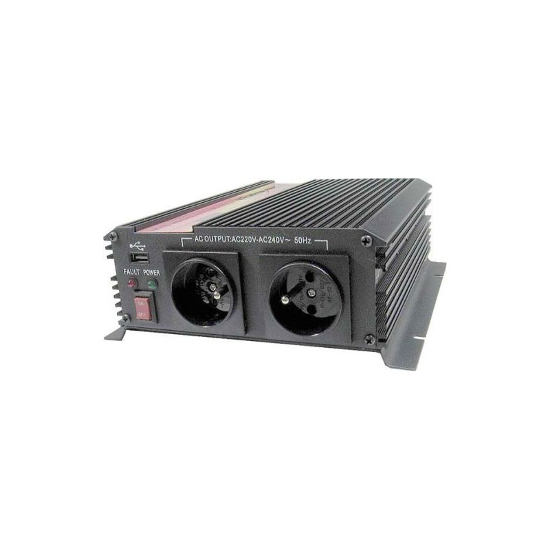 Menič napätia Carspa CAR1KU-12 12V/230V+USB 1000W, modifikovaná sínus