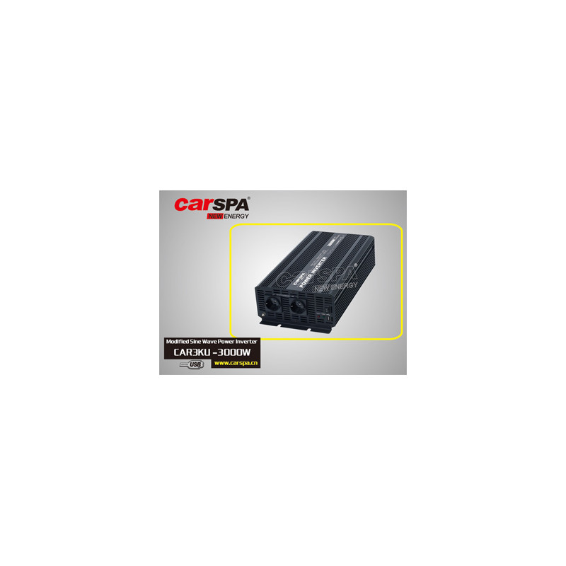 Menič napätia Carspa CAR3KU-24 24V/230V+USB 3000W, modifikovaná sínus