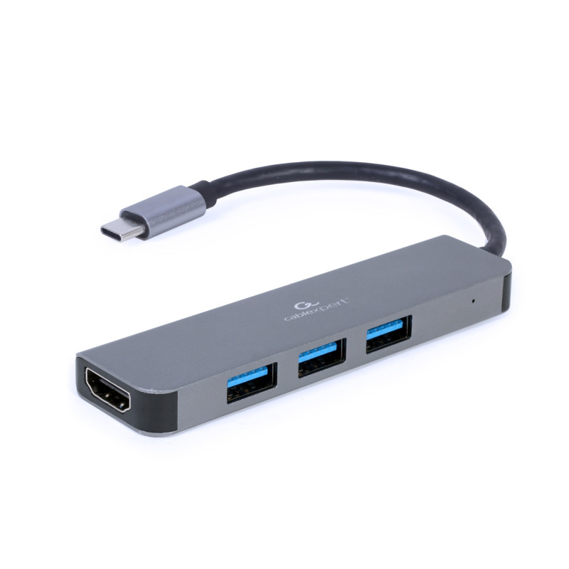 Gembird USB-C 2v1 multiport húb + HDMI