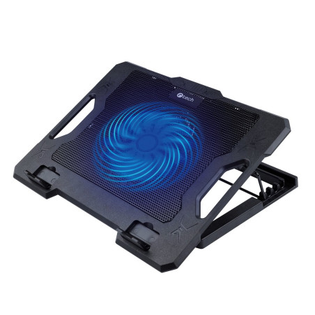 Chladiaca podložka C-TECH CLP-S100, 17'', 1x 140mm, 2x USB, modré podsvietenie