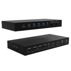 i-tec USB-C KVM Docking station pre 3 Hosts, Dual Display, 2x Power Delivery (1x 92W/2x 65W)