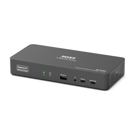 PORT CONNECT Univerzálna dokovacia stanica USB-C, 2× 4K, HDMI / DisplayPort