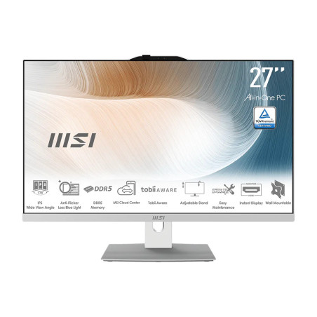 MSI Modern/AM272P 1M-1437EU/27''/FHD/5-120U/16GB/512GB/Intel int/W11P/Biela/3R