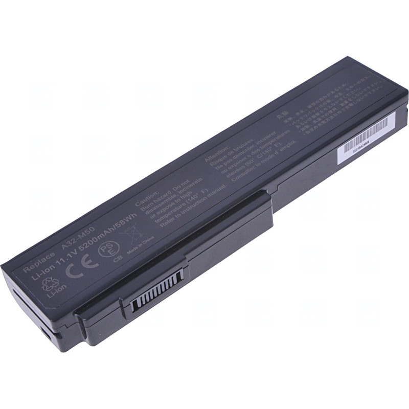 Batérie T6 Power pre Asus M50, G50, G60, N43, N53, N61, B43, X55, X57, X64, 5200mAh, 58Wh, 6cell