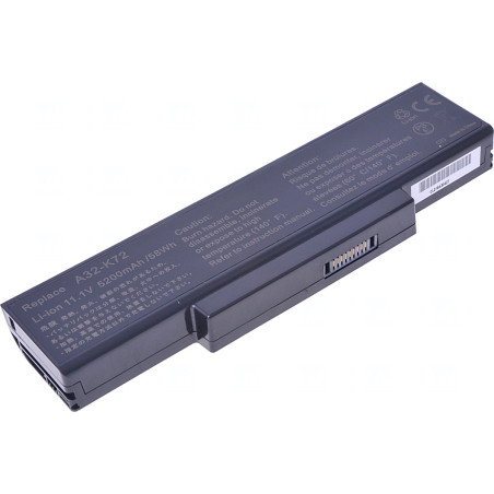 Batérie T6 Power Asus K72, K73, A72, A73, N71, N73, X72, X73, X77, 5200mAh, 58Wh, 6cell