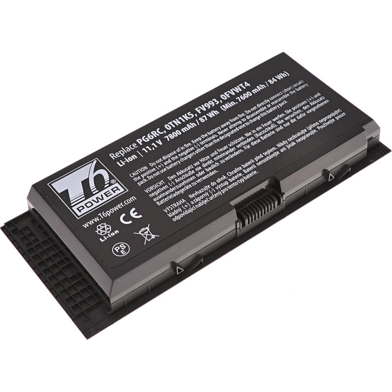 Batérie T6 Power pre Dell Precision M6700, M6800, M4800, 7800mAh, 87Wh, 9cell
