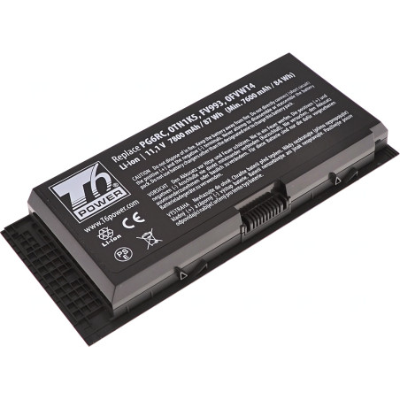 Batérie T6 Power pre Dell Precision M6700, M6800, M4800, 7800mAh, 87Wh, 9cell