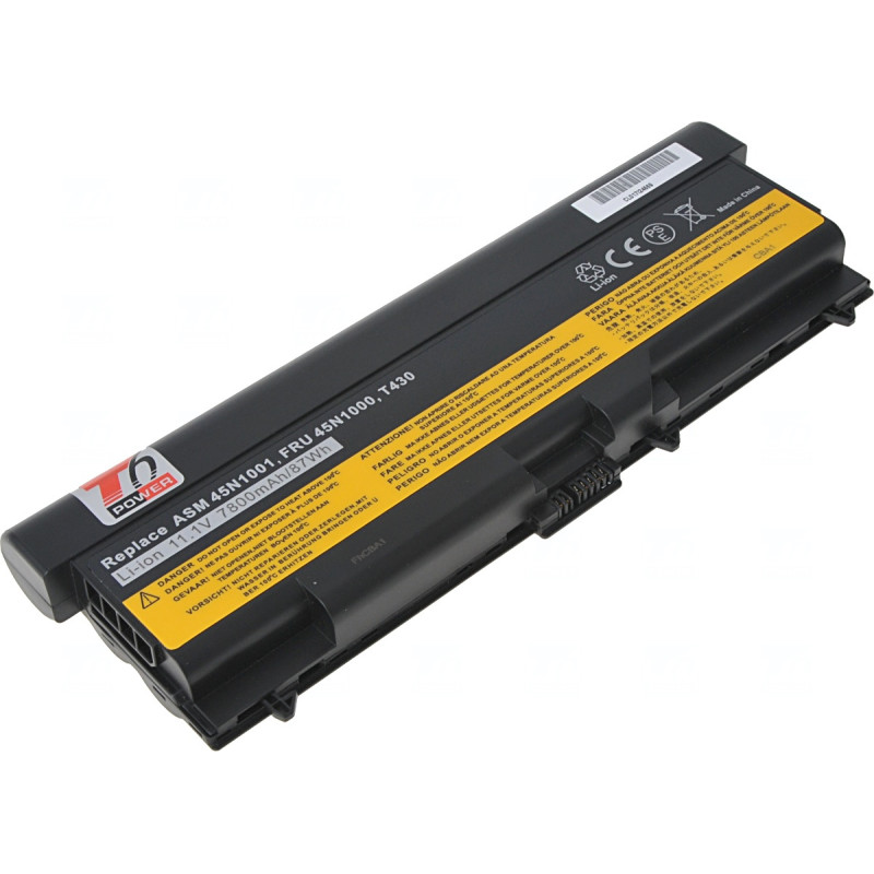 Batérie T6 Power Lenovo ThinkPad T430, T430, T530, T530, L430, L530, W530, 7800mAh, 87Wh, 9cell