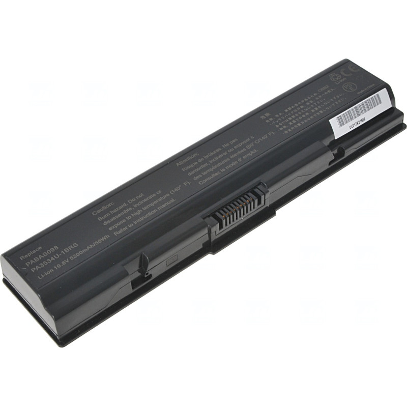 Batérie T6 Power pre Toshiba Satellite A200, A300, A500, L200, L300, L450, 5200mAh, 56Wh, 6cell