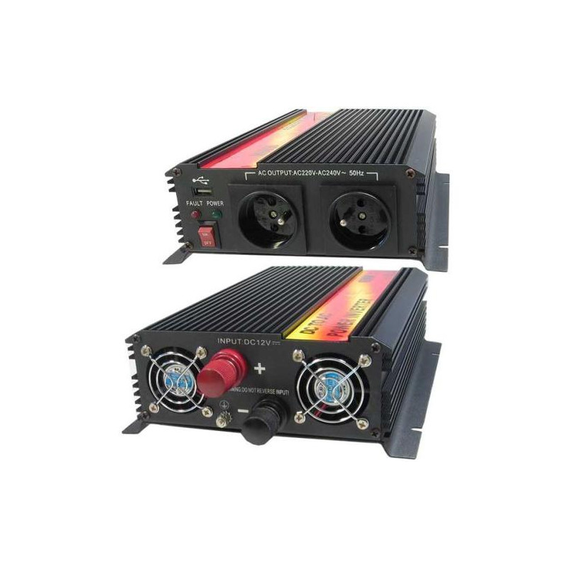 Menič napätia Carspa CAR1.6KU-12, 12V/230V+USB 1600W modifikovaná sínus