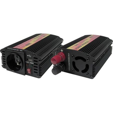 Menič napätia Carspa CAR300U-24 24V/230V+USB 300W, modifikovaná sínus