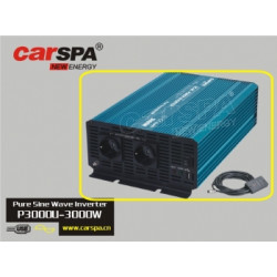 Menič napätia Carspa P3000U-12 12V/230V+USB 3000W, čistá sínusovka