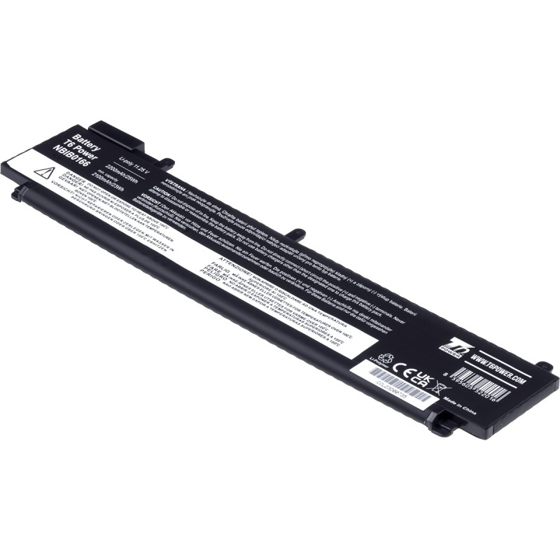 Batérie T6 Power pre Lenovo ThinkPad T460, T470, 2200mAh, 25Wh, 3cell, Li-Pol