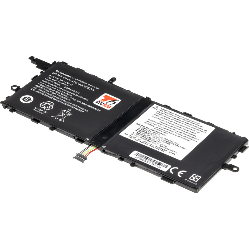 Batérie T6 Power Lenovo ThinkPad X1 Tablet Gen 1, Gen 2, 4750mAh, 36Wh, 2cell, Li-Pol