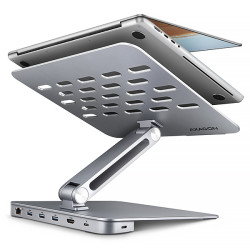 AXAGON HMC-STND, stojan pre 10''-17'' notebooky, USB 5Gbps hub, 3x USB-A, HDMI 4k/60Hz, RJ-45, PD 100W