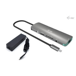 i-tec USB-C Metal Nano Docking Station 4K HDMI LAN, Power Delivery 100 W + Charger 100 W (bundle)