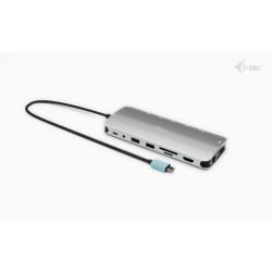i-tec USB-C Metal Nano 3x Display Dock, 2x HDMI 1x USB-C video, Power Delivery 140W
